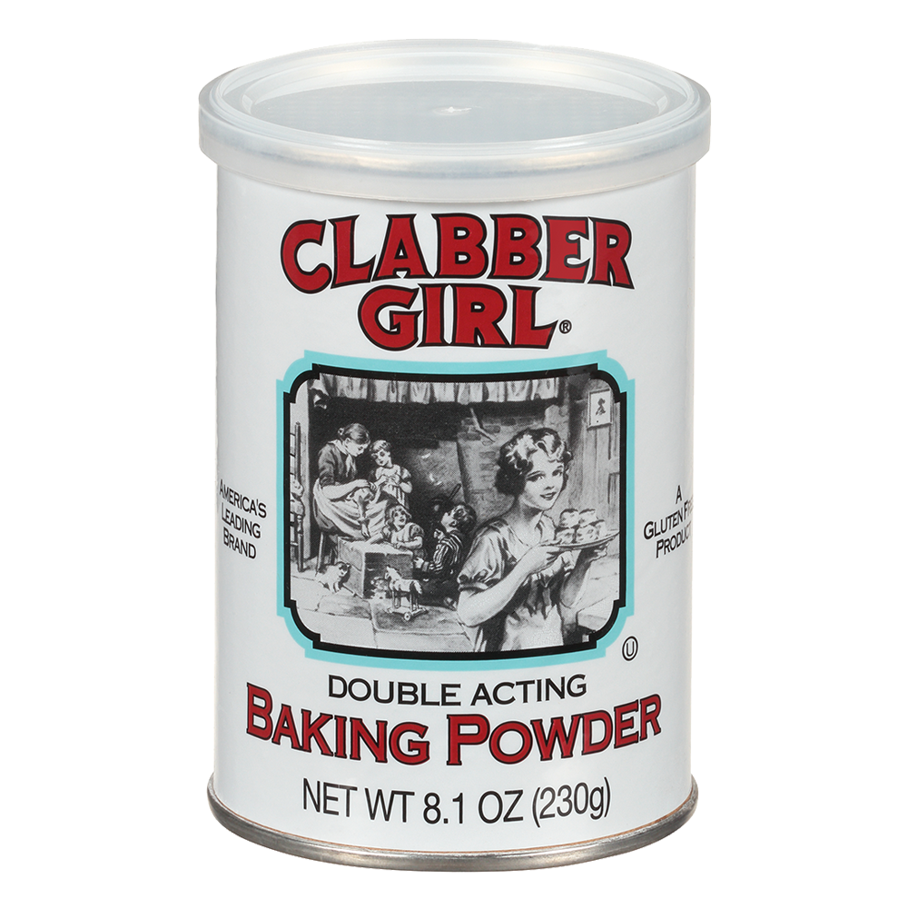 Clabber Girl Baking Powder is gluten-free and double acting. Enjoy America's #1 brand of baking powder!