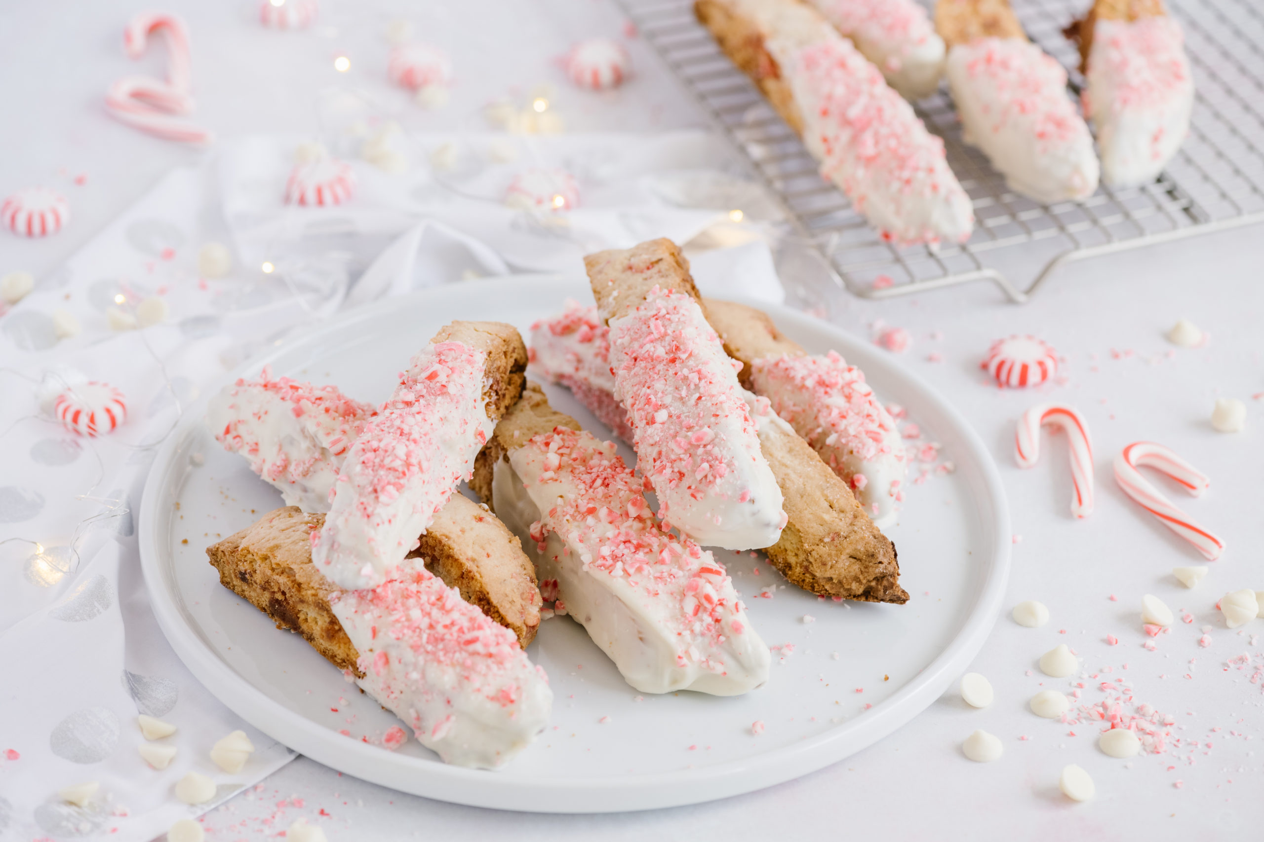 Candy Cane Biscotti - Clabber Girl