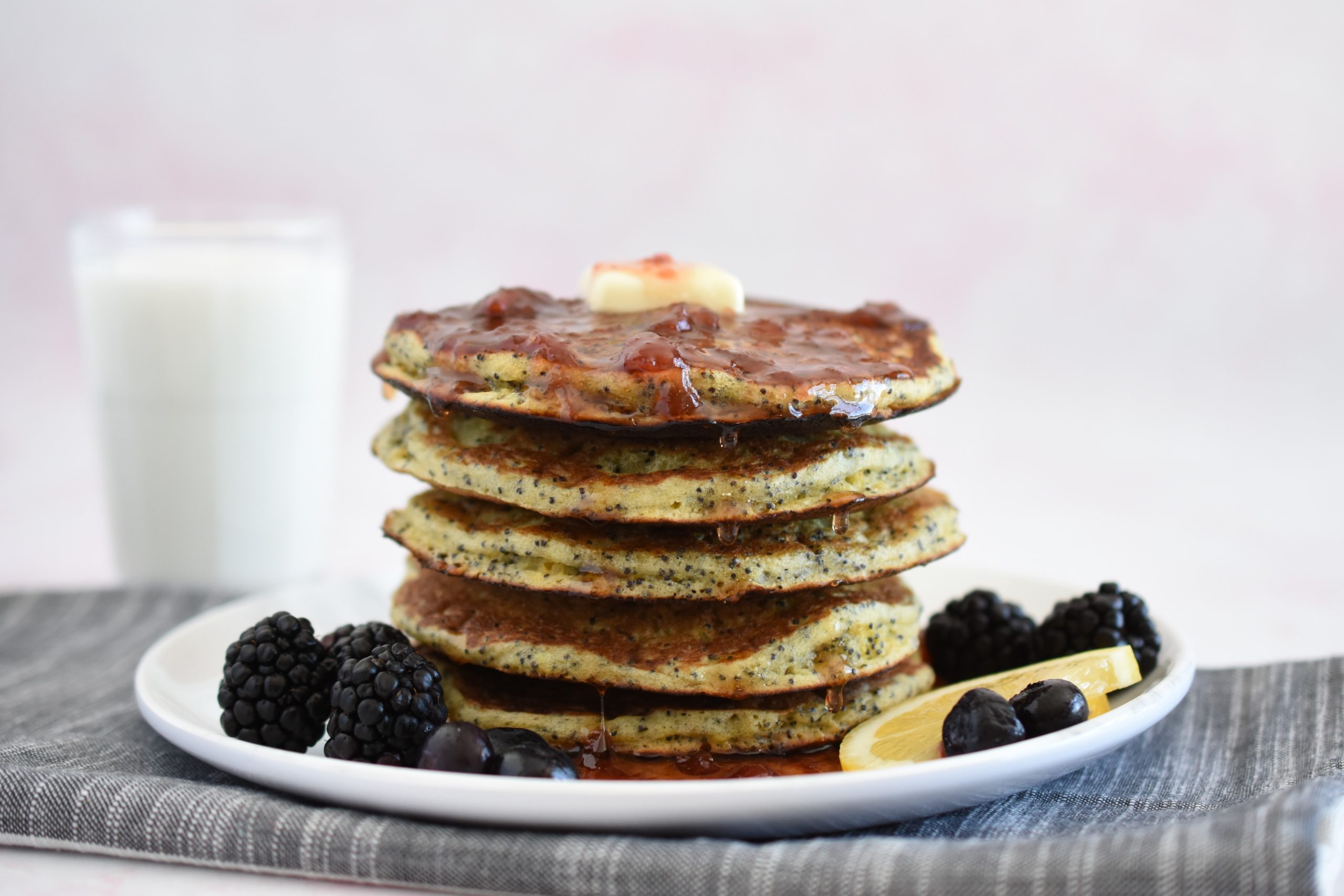 Lemon Poppyseed Pancakes - Clabber Girl