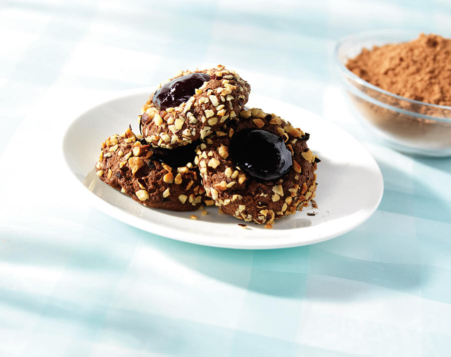 Chocolate Hazelnut Thumbprint Cookies - Clabber Girl