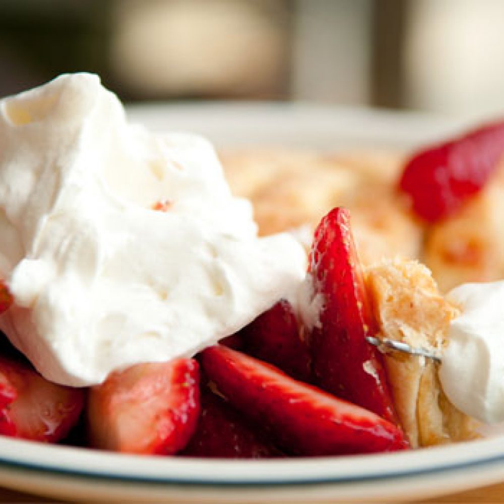 Sliced-Strawberries-with-Homemade-Shortcakes